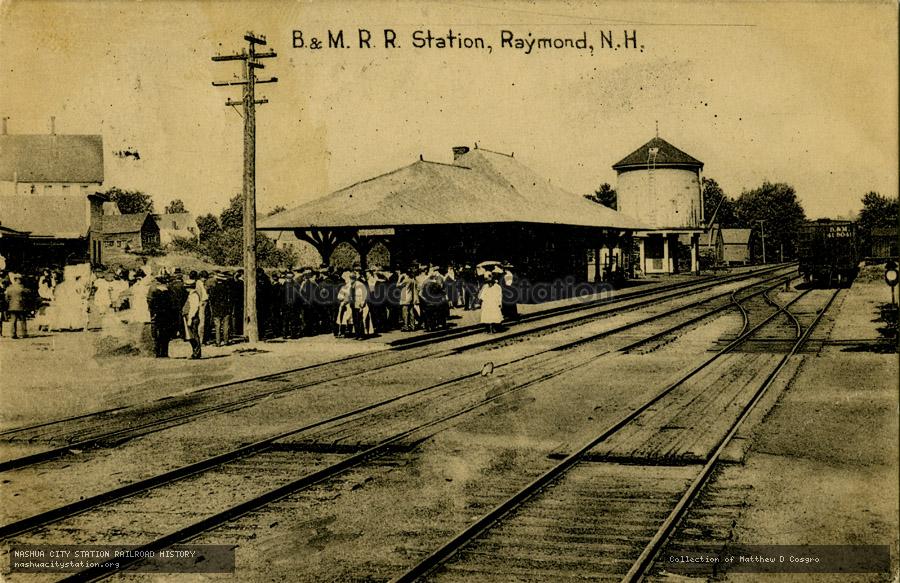 Postcard: Boston & Maine Railroad Station, Raymond, N.H.